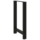 barbordsben sort 2 stk. 60x(90-91) cm stål