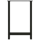 barbordsben sort 2 stk. 60x(90-91) cm stål