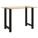 barbordsben sort 2 stk. 60x(90-91) cm stål