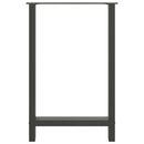 barbordsben antracit 2 stk. 60x(90-91) cm stål