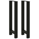 barbordsben sort 2 stk. 40x(100-101) cm stål