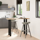 barbordsben sort 2 stk. 40x(100-101) cm stål