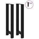 barbordsben sort 2 stk. 40x(100-101) cm stål