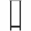 barbordsben sort 2 stk. 40x(100-101) cm stål