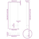 barbordsben sort 2 stk. 40x(100-101) cm stål