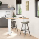 barbordsben hvide 2 stk. 40x(100-101) cm stål