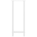 barbordsben hvide 2 stk. 40x(100-101) cm stål
