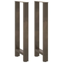 barbordsben naturstål 2 stk. 40x(100-101) cm stål