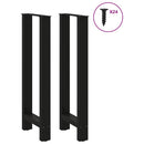 barbordsben sort 2 stk. 50x(100-101) cm stål