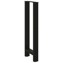 barbordsben sort 2 stk. 50x(100-101) cm stål