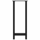 barbordsben sort 2 stk. 50x(100-101) cm stål