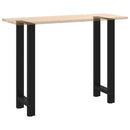 barbordsben sort 2 stk. 50x(100-101) cm stål