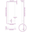 barbordsben sort 2 stk. 50x(100-101) cm stål