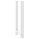 barbordsben hvide 2 stk. 50x(100-101) cm stål