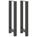 barbordsben antracit 2 stk. 50x(100-101) cm stål
