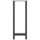 barbordsben antracit 2 stk. 50x(100-101) cm stål