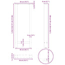 barbordsben antracit 2 stk. 50x(100-101) cm stål