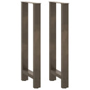 barbordsben naturstål 2 stk. 50x(100-101) cm stål