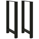 barbordsben sort 2 stk. 60x(100-101) cm stål