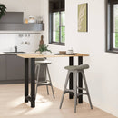 barbordsben sort 2 stk. 60x(100-101) cm stål