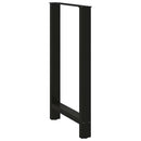 barbordsben sort 2 stk. 60x(100-101) cm stål