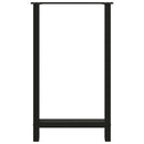 barbordsben sort 2 stk. 60x(100-101) cm stål