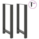 barbordsben antracit 2 stk. 60x(100-101) cm stål