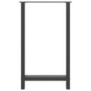 barbordsben antracit 2 stk. 60x(100-101) cm stål