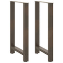 barbordsben naturstål 2 stk. 60x(100-101) cm stål