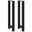 barbordsben sort 2 stk. 40x(110-111) cm stål
