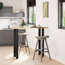 barbordsben sort 2 stk. 40x(110-111) cm stål