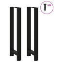 barbordsben sort 2 stk. 40x(110-111) cm stål