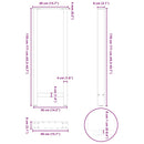 barbordsben sort 2 stk. 40x(110-111) cm stål