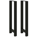 barbordsben sort 2 stk. 50x(110-111) cm stål