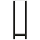 barbordsben sort 2 stk. 50x(110-111) cm stål