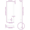 barbordsben antracit 2 stk. 50x(110-111) cm stål