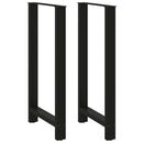 Barbordsben sort 2 stk. 60x(110-111) cm stål