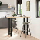 Barbordsben sort 2 stk. 60x(110-111) cm stål