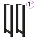 Barbordsben sort 2 stk. 60x(110-111) cm stål