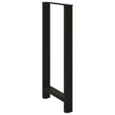 Barbordsben sort 2 stk. 60x(110-111) cm stål
