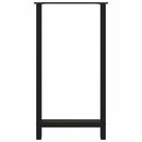 Barbordsben sort 2 stk. 60x(110-111) cm stål