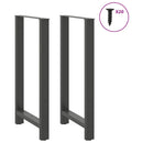 barbordsben antracit 2 stk. 60x(110-111) cm stål