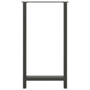 barbordsben antracit 2 stk. 60x(110-111) cm stål