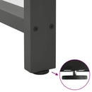 barbordsben antracit 2 stk. 60x(110-111) cm stål