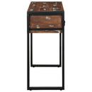 konsolbord 100x35x75 cm massivt genbrugstræ flerfarvet