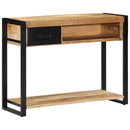 konsolbord 100x35x75 cm massivt ru mangotræ