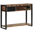 konsolbord 100x35x75 cm massivt genbrugstræ flerfarvet
