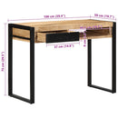skrivebord 100x50x75 cm massivt ru mangotræ