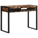 skrivebord 100x50x75 cm massivt genbrugstræ flerfarvet