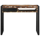skrivebord 100x50x75 cm massivt genbrugstræ flerfarvet